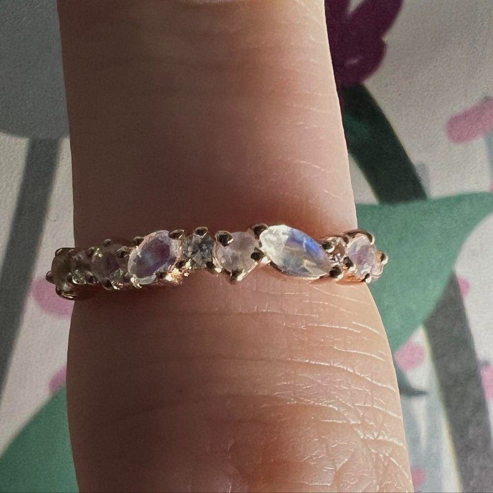 .925 sterling silver 18k rose gold vermeil ring